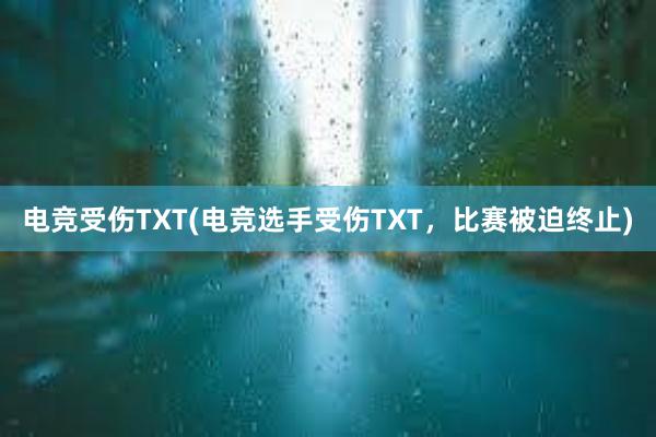 电竞受伤TXT(电竞选手受伤TXT，比赛被迫终止)