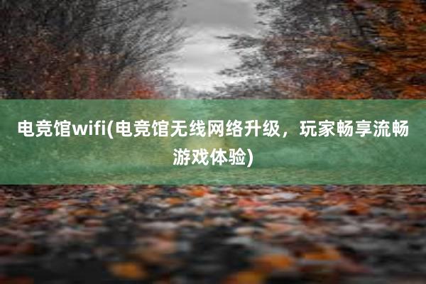 电竞馆wifi(电竞馆无线网络升级，玩家畅享流畅游戏体验)