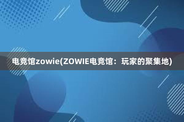 电竞馆zowie(ZOWIE电竞馆：玩家的聚集地)