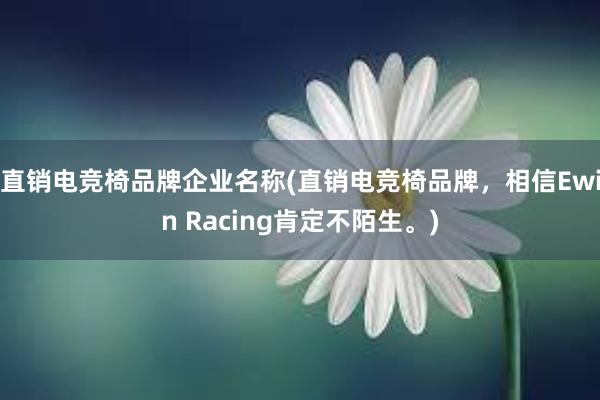 直销电竞椅品牌企业名称(直销电竞椅品牌，相信Ewin Racing肯定不陌生。)