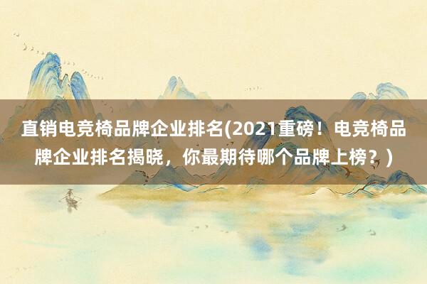 直销电竞椅品牌企业排名(2021重磅！电竞椅品牌企业排名揭晓，你最期待哪个品牌上榜？)