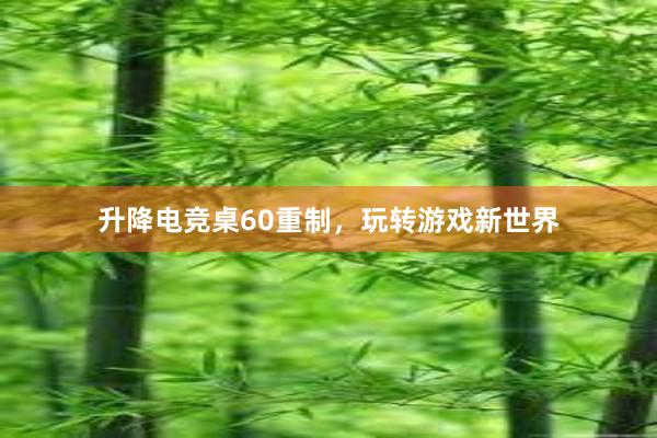 升降电竞桌60重制，玩转游戏新世界